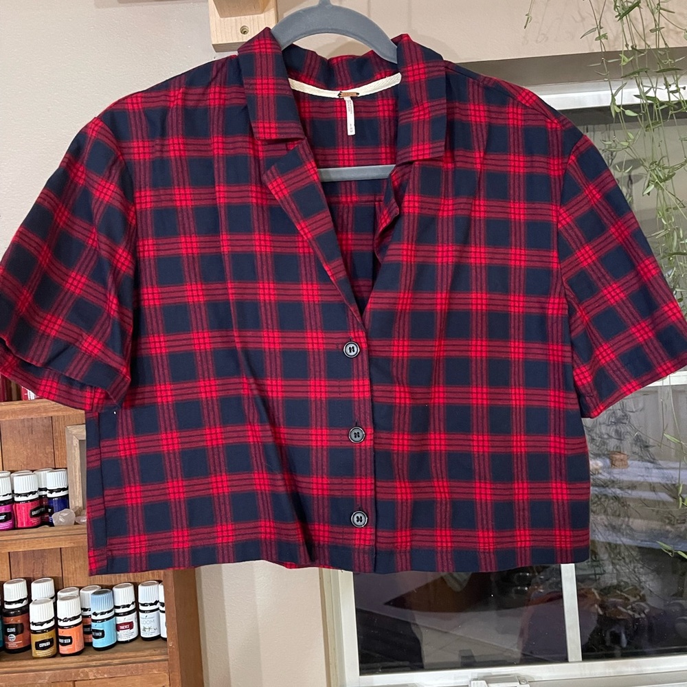 Free people flannel crop